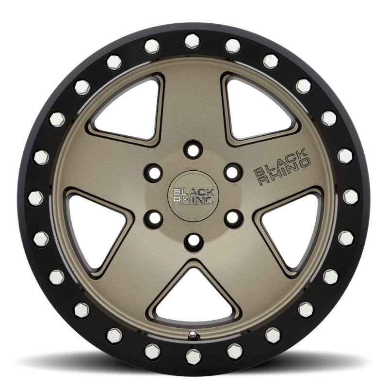 Black Rhino Crawler Beadlock 17x8.5 6x139.7 ET00 CB 112.1 Matte Bronze w/Black Lip Ring Wheel 1785CRL006140Z12 Main Image