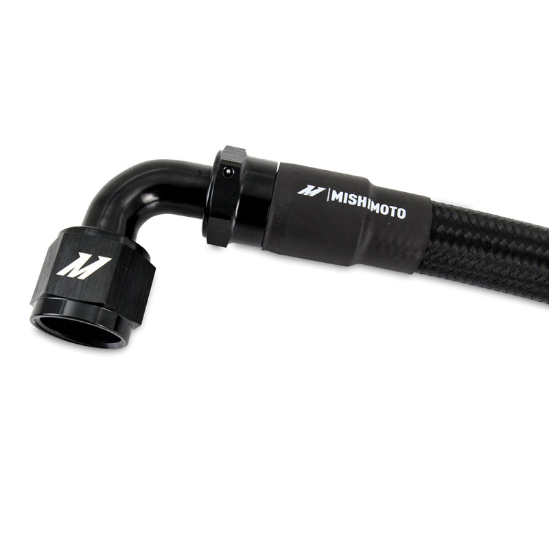 Mishimoto 5Ft Stainless Steel Braided Hose w/ -10AN Straight/90 Fittings - Black MMSBH-10-5BK