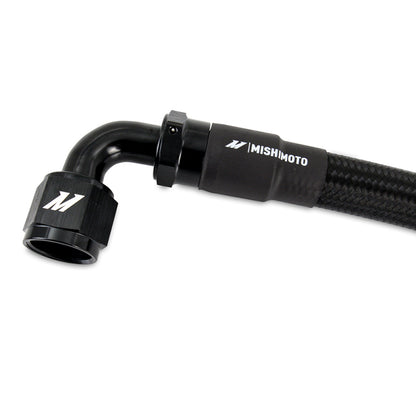 Mishimoto 5Ft Stainless Steel Braided Hose w/ -10AN Straight/90 Fittings - Black MMSBH-10-5BK