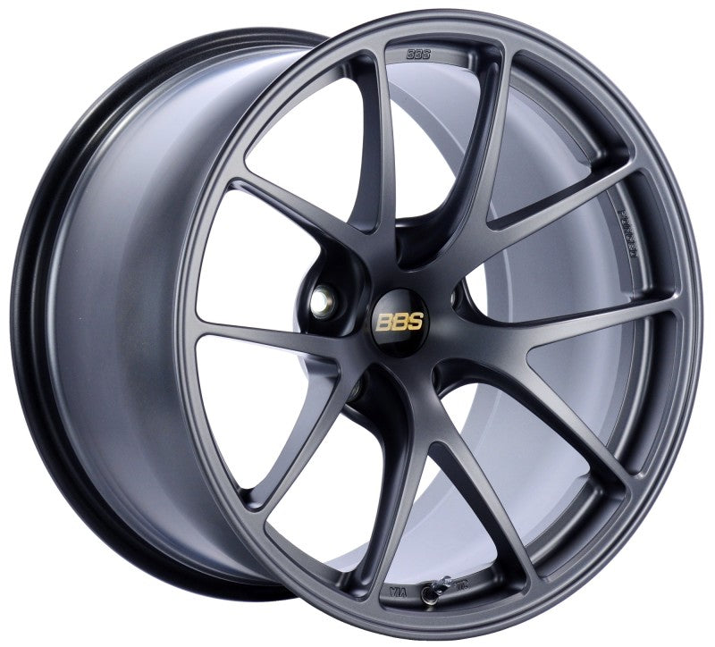 BBS RI-A 18x10.5 5x120 ET22 Matte Graphite Wheel -82mm PFS/Clip Required RIA046MGR