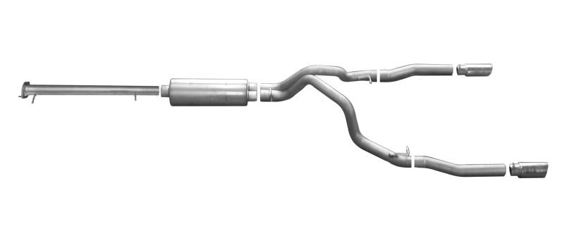 Gibson 15-19 GMC Sierra 2500 HD Base 6.0L 3in Cat-Back Dual Split Exhaust - Stainless 65648 Main Image