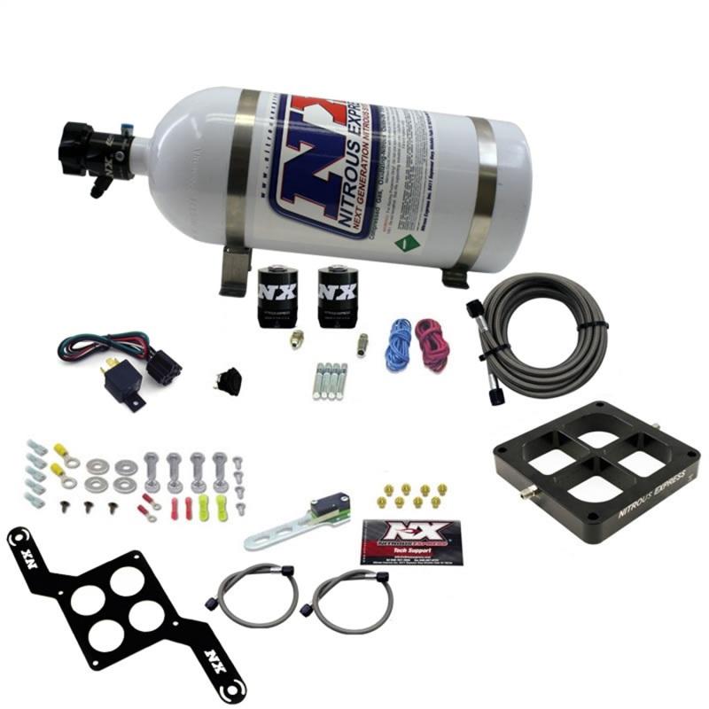 Nitrous Express Dominator Single Entry Billet Crossbar Stage 6 Nitrous Kit (50-300HP) w/10lb Bottle 63070-10 Main Image