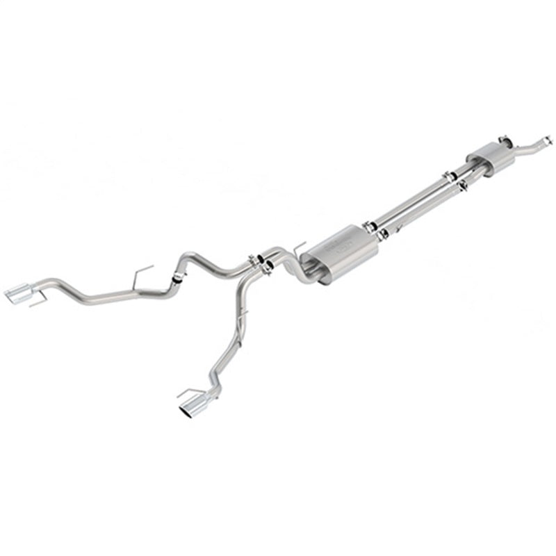 Ford Racing 2017 F-150 Raptor 3.5L Touring Cat-Back Exhaust System Dual Rear Exit w/ Chrome Tips M-5200-F15RTC