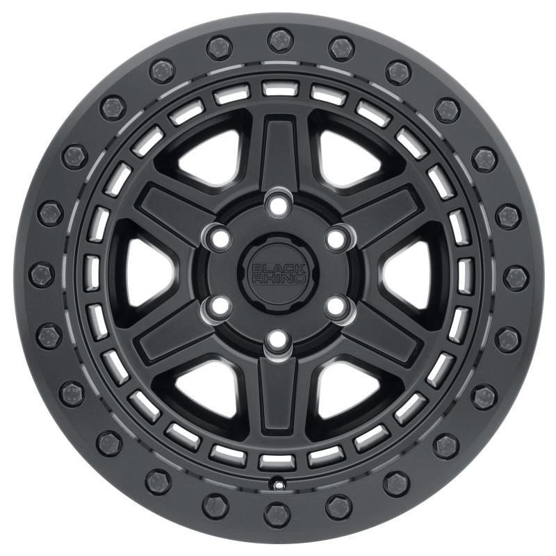 Black Rhino Reno Beadlock 17x8.5 6x135 ET00 CB 87.1 Matte Black w/Black Bolt Wheel 1785REN006135M87 Main Image