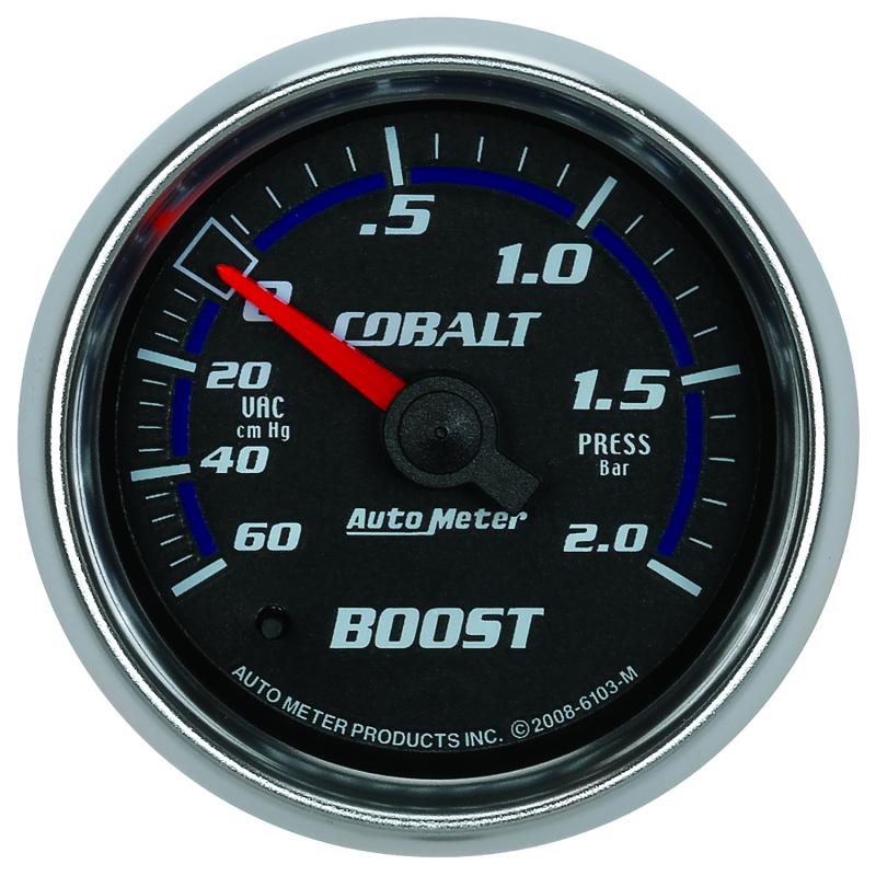 Autometer Cobalt 52mm 2 BAR Mechanical Boost Gauge 6103-M Main Image