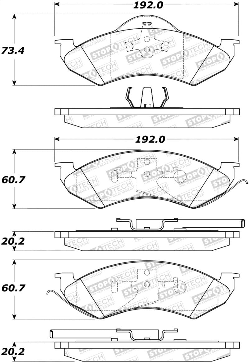 StopTech Street Brake Pads 308.07460 Main Image