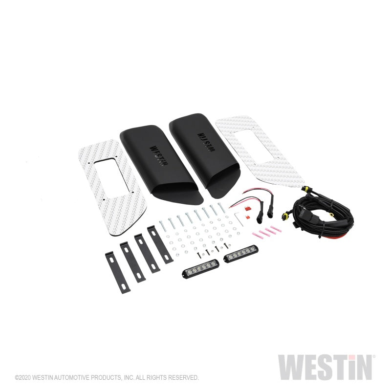 Westin 18-20 Jeep Wrangler JL 2dr LED Hood Scoops - Textured Black 62-41115