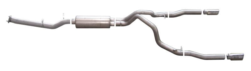 Gibson 07-10 Chevrolet Silverado 2500 HD LT 6.0L 2.25in Cat-Back Dual Split Exhaust - Stainless 65631 Main Image