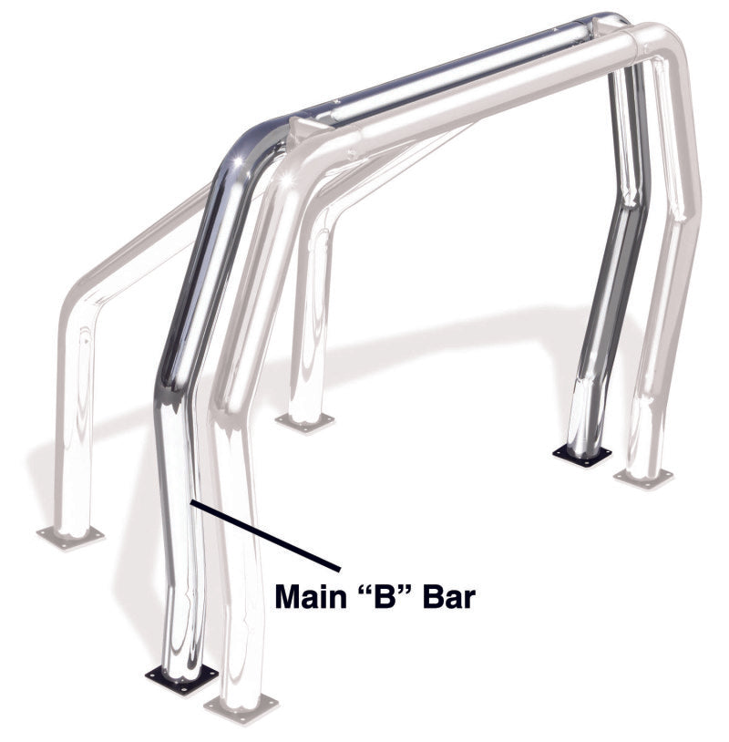 Go Rhino GOR Bed Bar - Chrome Truck Bed Accessories Bed Bars main image