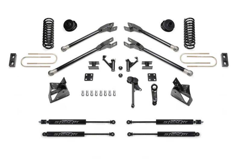 Fabtech 13-18 Ram 3500 4WD 5in 4 Link System w/Stealth Shocks K3089M Main Image