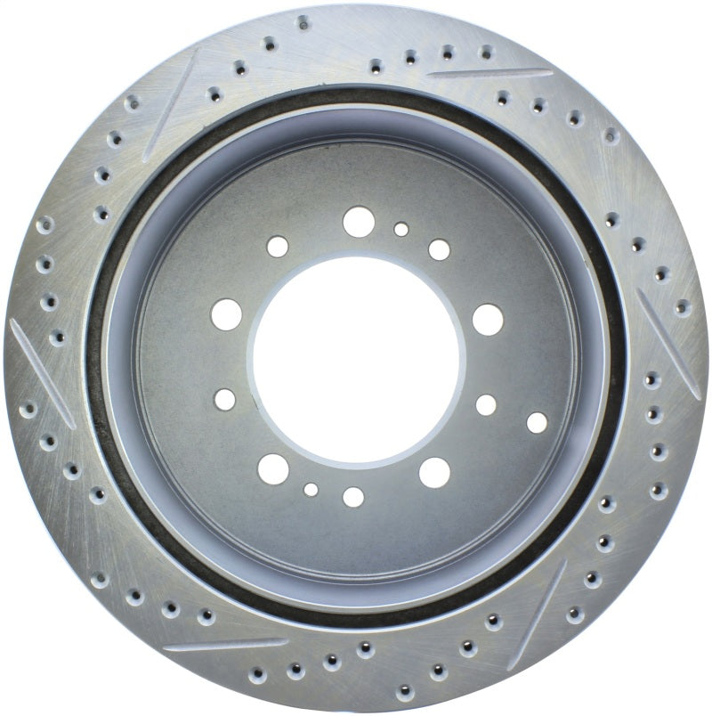 StopTech Select Sport 13-17 Toyota Land Cruiser Sport Drilled / Slotted Rear Driver-Side Brake Rotor 227.44157L