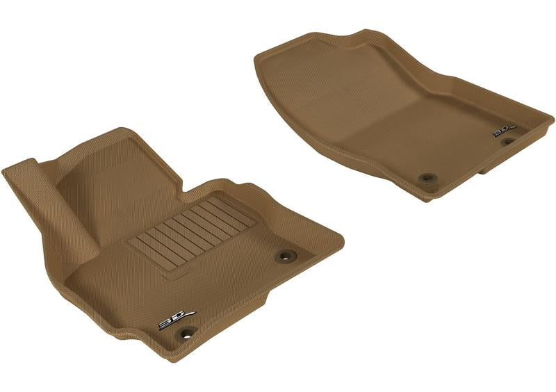 3D MAXpider 2013-2016 Mazda CX-5 Kagu 1st Row Floormat - Tan L1MZ03811502 Main Image