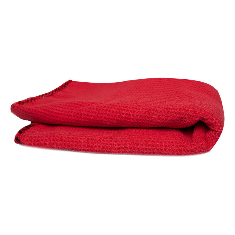 Chemical Guys Waffle Weave Glass & Window Microfiber Towel - 24in x 16in - Red (P48) MIC707