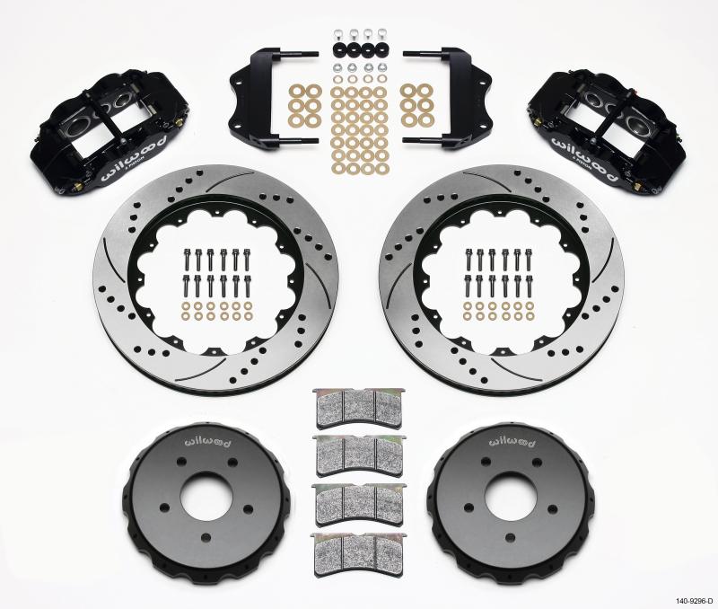 Wilwood Narrow Superlite 6R Front Hat Kit 14.00in Drilled 2004-2006 Pontiac GTO 140-9296-D Main Image