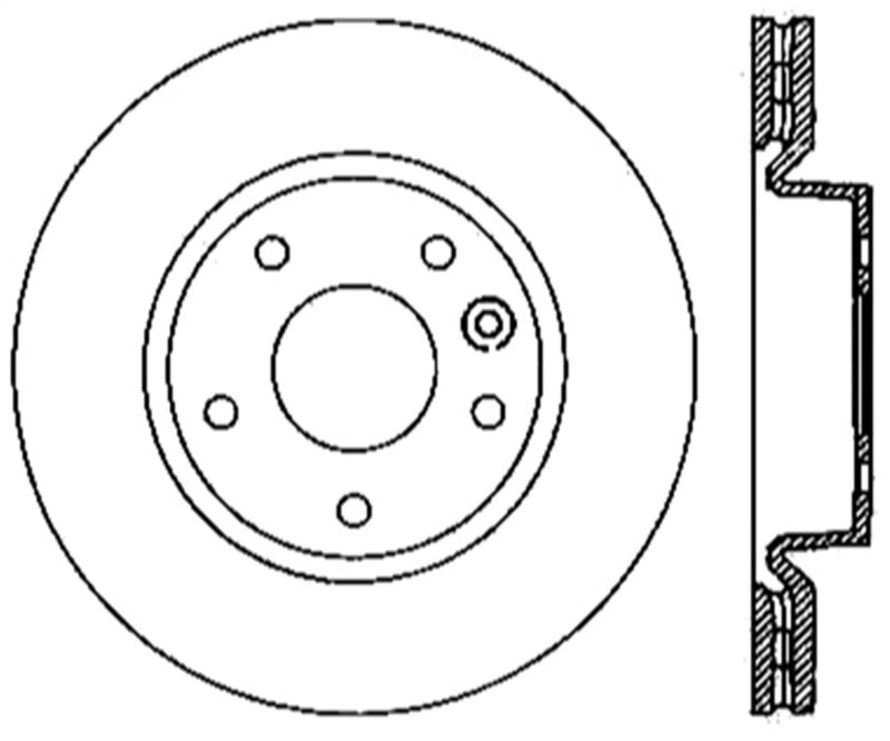 StopTech Sport Cryo Cross Drilled Brake Rotor; Rear Left