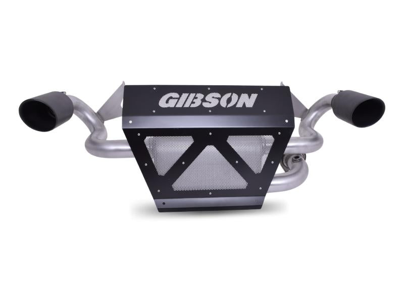 Gibson 18-19 Polaris RZR XP Turbo EPS Base 2.25in Dual Exhaust - Black Ceramic 98043 Main Image