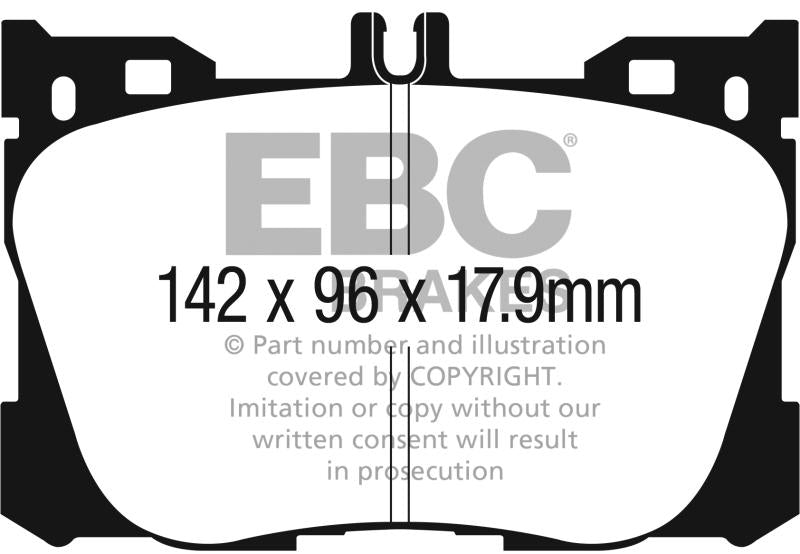 EBC 2017+ Mercedes-Benz E300 (W213) 2.0L Turbo Ultimax2 Front Brake Pads UD1871 Main Image