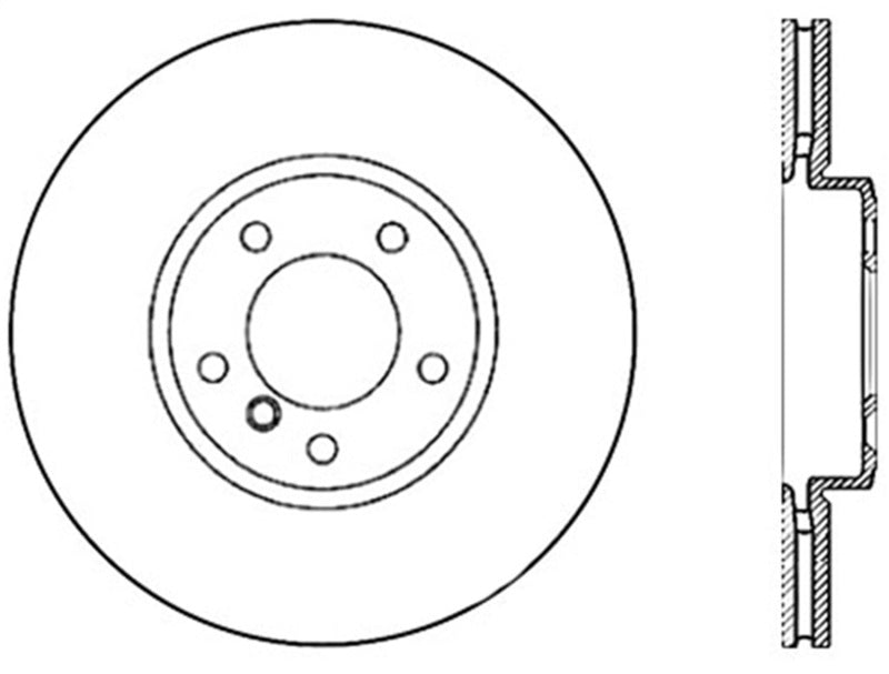 StopTech Sport Cryo Cross Drilled Brake Rotor; Front Left