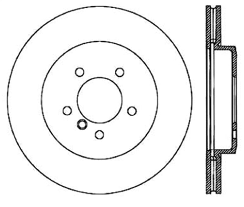 StopTech Sport Cryo Cross Drilled Brake Rotor; Front Right