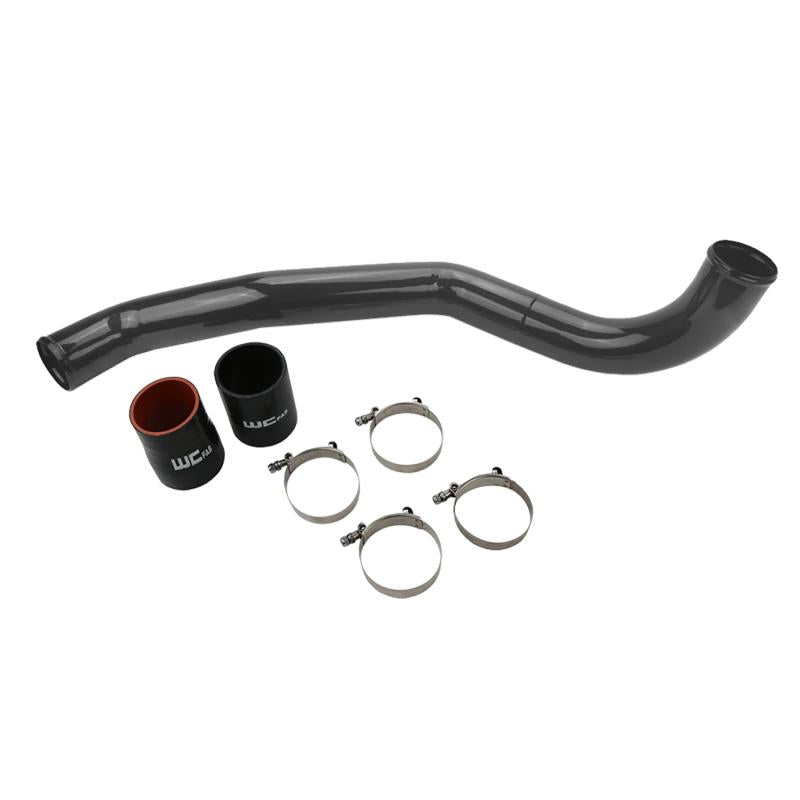 Wehrli 17-19 Chevrolet 6.6L L5P Duramax Driver Side 3in Intercooler Pipe - Gloss Black WCF100708-GB Main Image