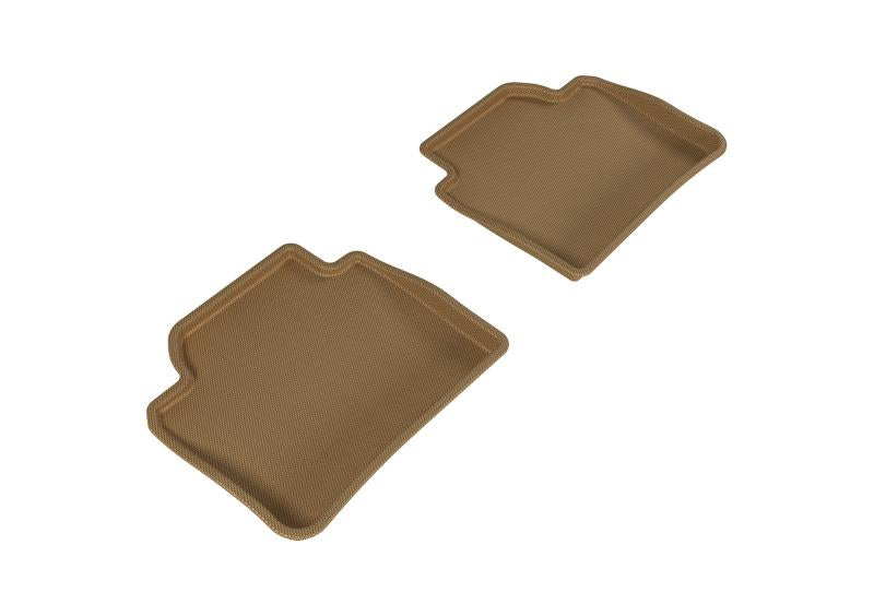 3D MAXpider 2012-2020 BMW 3 Series/4 Series Gran Coupe F30/F36 Kagu 2nd Row Floormats - Tan L1BM03721502 Main Image