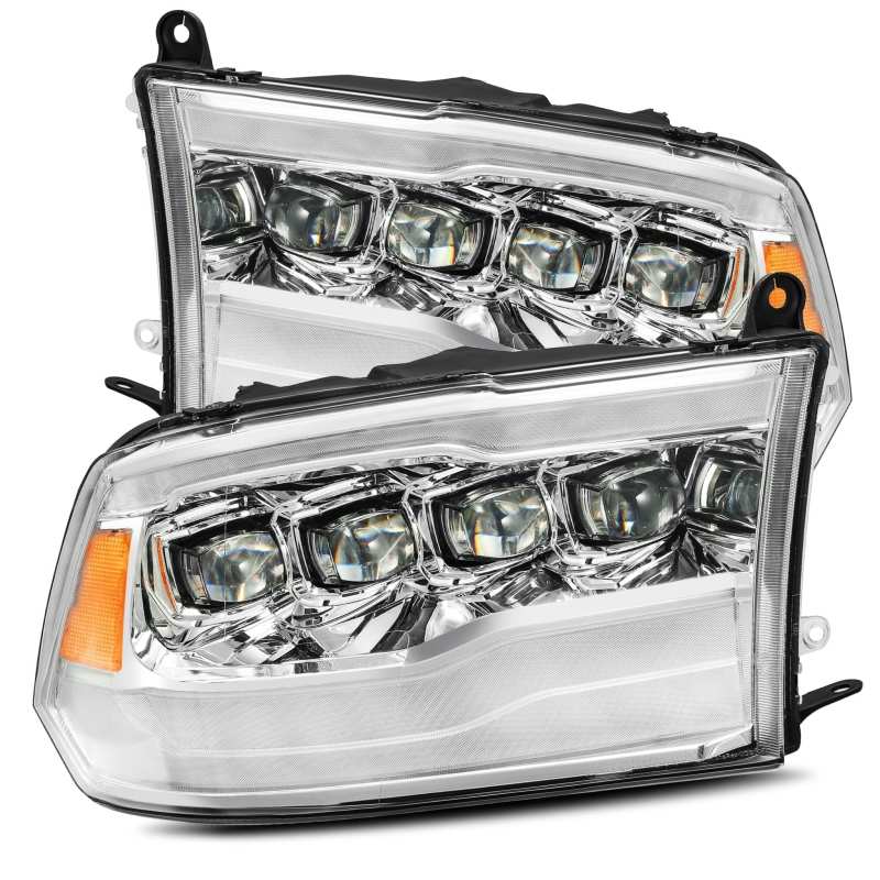 AlphaRex 09-18 Dodge Ram 1500HD NOVA LED Projector Headlights Plank Style Design Chrome w/DRL 880591 Main Image