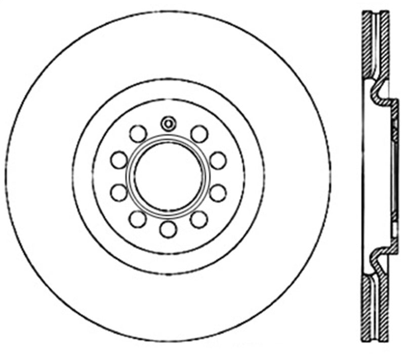 StopTech Sport Cryo Cross Drilled Brake Rotor; Rear Left