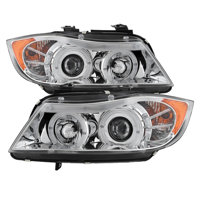 Spyder BMW E90 3-Series 06-08 Projector LED Halo Amber Reflctr Rplc Bulb Chrm PRO-YD-BMWE9005-AM-C 5009012 Main Image