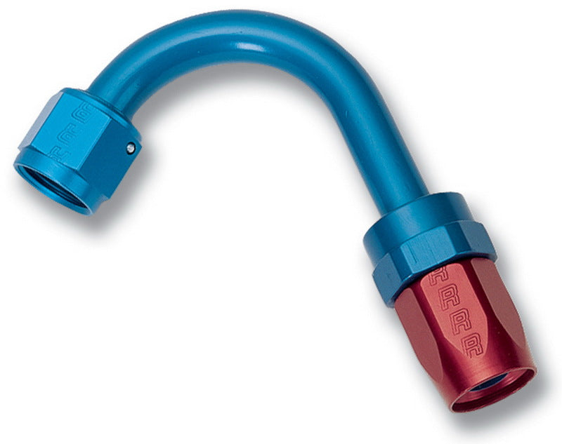 Russell Full Flow Swivel 120° Standard Radius Hose Ends - Red / Blue