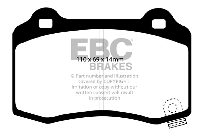 EBC 15+ Cadillac CTS 3.6 Twin Turbo Ultimax2 Rear Brake Pads UD1053 Main Image