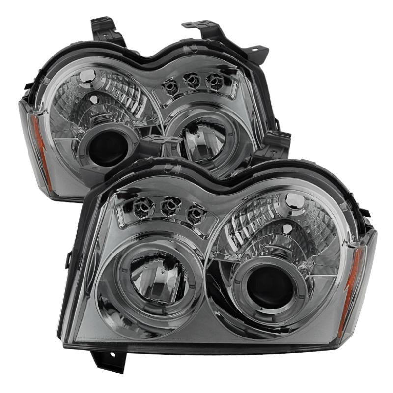 Spyder Jeep Grand Cherokee 05-07 Projector Headlights LED Halo LED Smke PRO-YD-JGC05-HL-SMC 5011114 Main Image