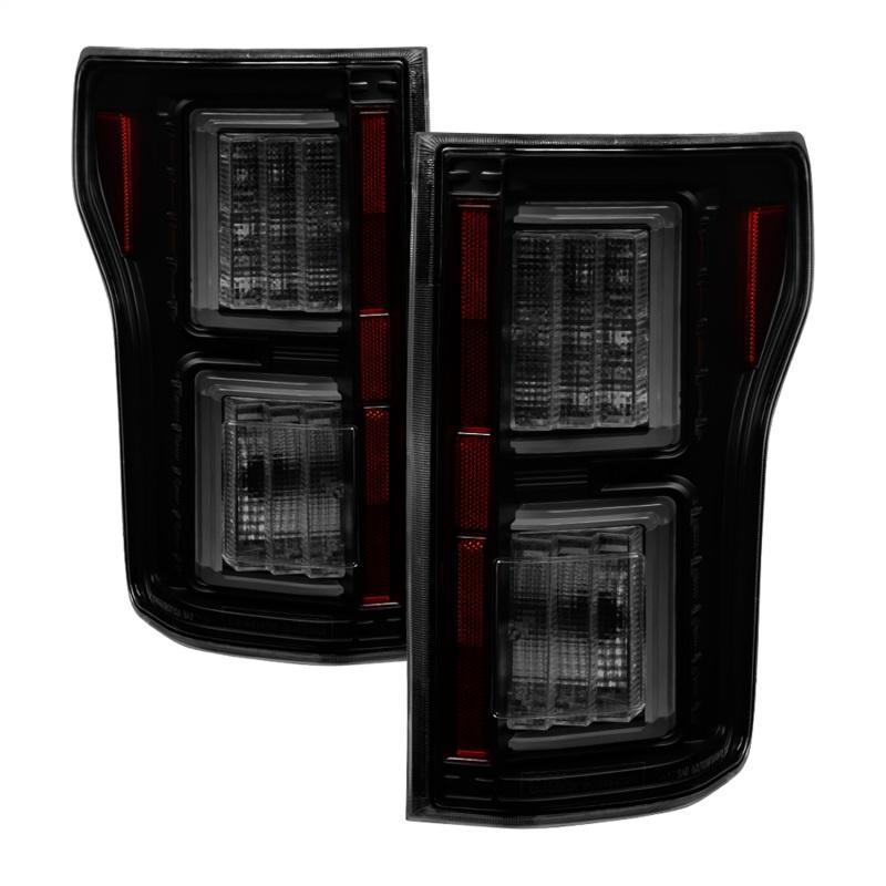 Spyder 18-19 Ford F-150 (w/o Blind Spot Sensor) LED Tail Lights - Blk Smk (ALT-YD-FF15018-LED-BSM) 5085672 Main Image