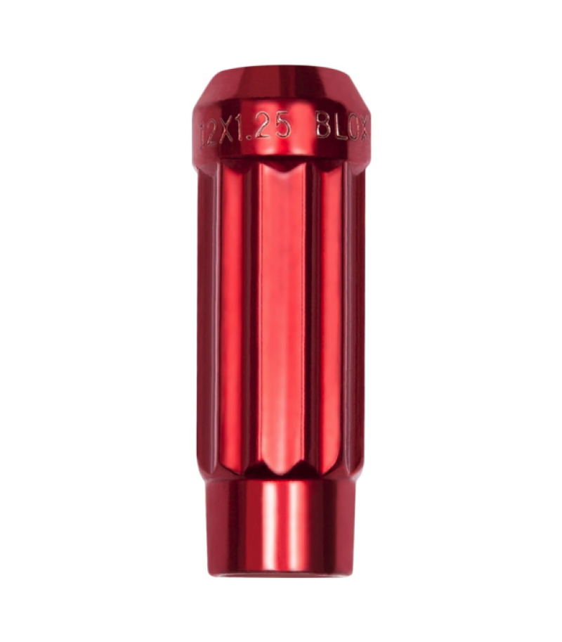 BLOX Racing 12-Sided P17 Tuner Lug Nut 12x1.5 - Red Steel - Single Piece BXAC-00140-RD