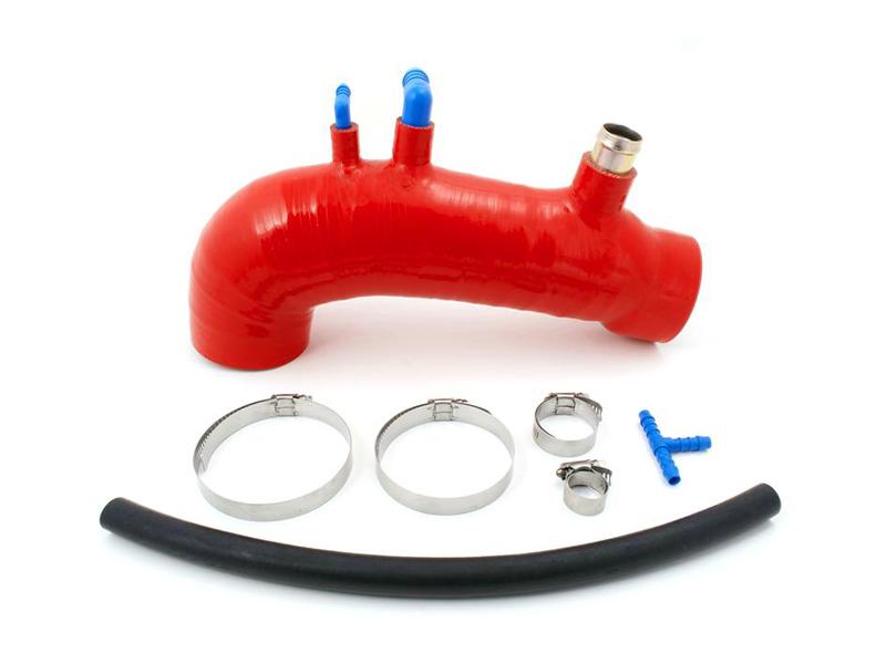 AVO Silicone Turbo Inlet Pipe 3in Outlet - 06-14 Subaru WRX / 2004+ Subaru STI - Red S205JTSUTREDA Main Image