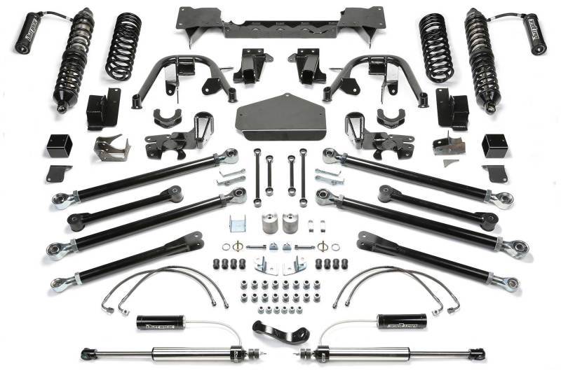 Fabtech 07-18 Jeep JK 4WD 2-Door 3in Crawler System w/DL 2.5 Resi Coilovers & Rear DL 2.25 Shocks K4064DL Main Image