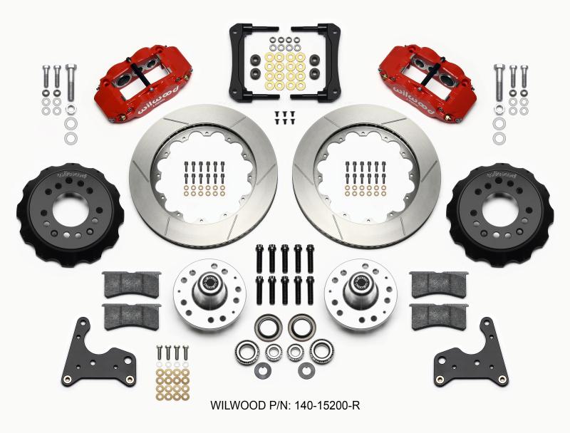 Wilwood Narrow Superlite 6R Front Hub Kit 14.00in Red 65-72 CDP C Body -Drum 140-15200-R Main Image