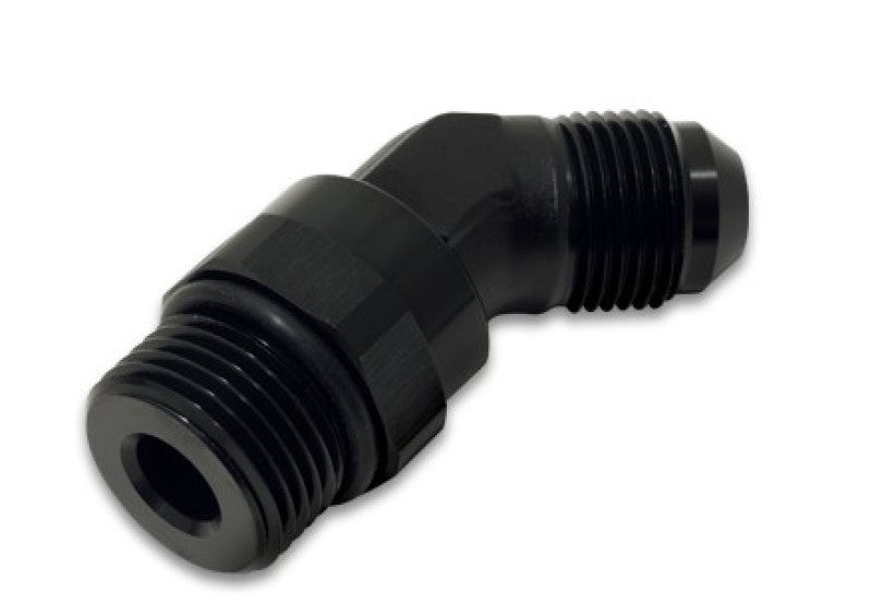 Vibrant -8AN Male to Male -8AN Straight Cut 45 Degree Adapter Fitting - Anodized Black 16944