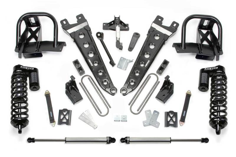 Fabtech 05-07 Ford F350 4WD 6in Radius Arm System w/DL 4.0 Coilovers & Rear DL Shocks K20122DL Main Image