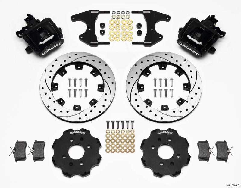 Wilwood Combination Parking Brake Rear Kit 12.19in Drilled Civic / Integra Drum 2.46 Hub Offset 140-10209-D Main Image