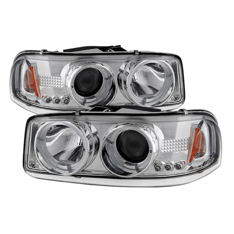 Spyder GMC Sierra 1500/2500/3500 99-06 Projector Headlights LED Halo LED Chrome PRO-YD-CDE00-HL-C 5009364 Main Image