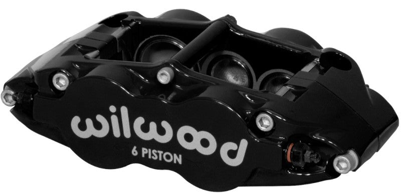 Wilwood Caliper-Forged Narrow Superlite 6R-L/H - Aluminum 1.75/1.25in/1.25in Pistons - 1.10in Rotor 120-14540-BK