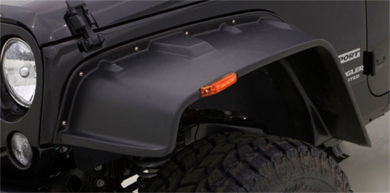 Rampage 2007-2018 Jeep Wrangler(JK) Comes With Black Bolts FX-Flat Style Fender Flares - Black 57260630