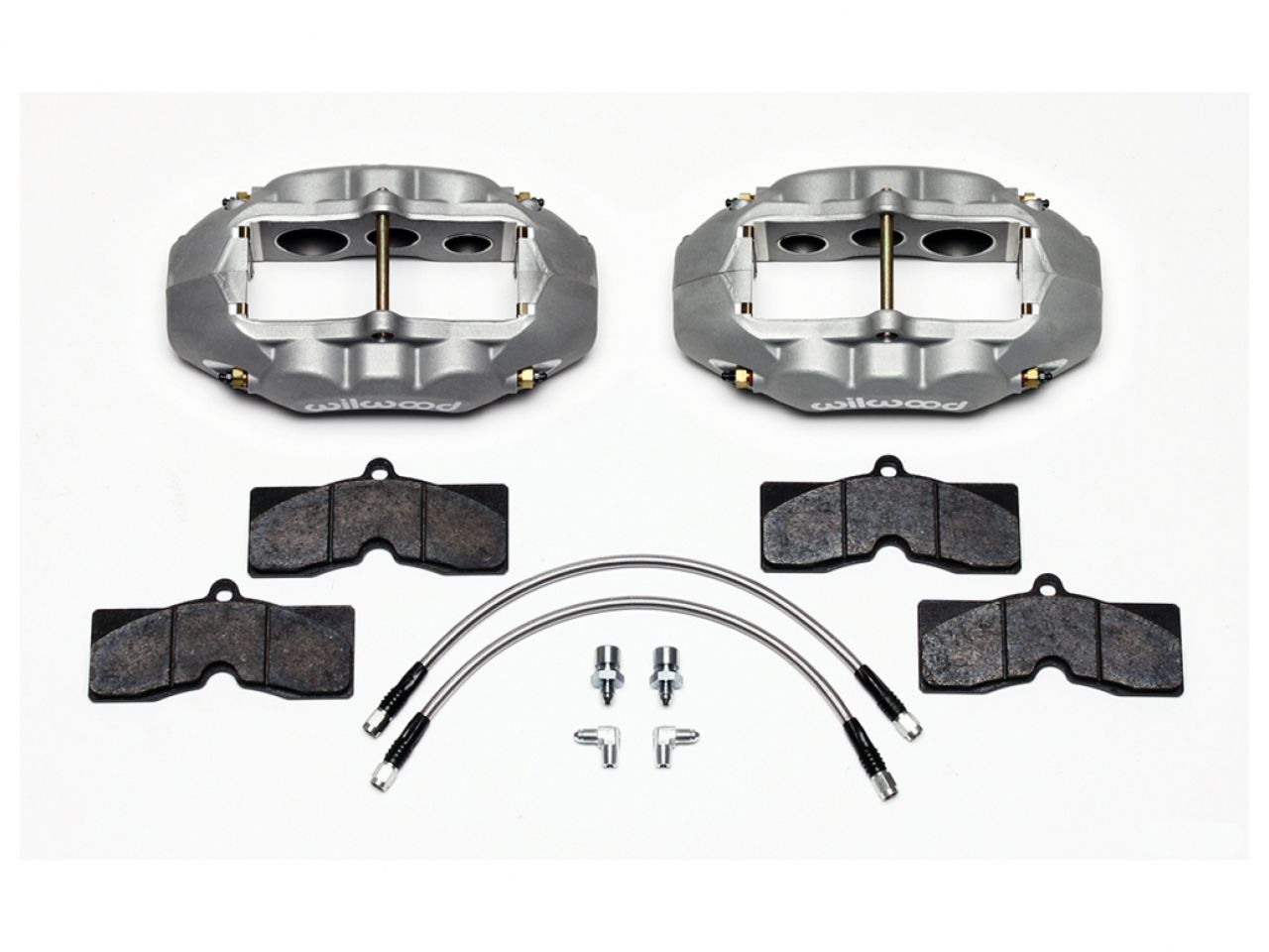 Wilwood D8-6 Front Caliper Kit,Clear,Corvette C2/C3 65-82