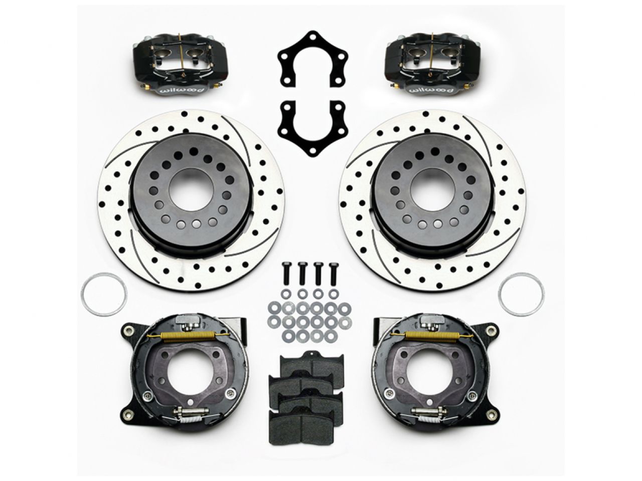 Wilwood FDL P/S Park Brake Kit, Drilled, Mopar/Dana 2.50" Off, w/Snap Ring