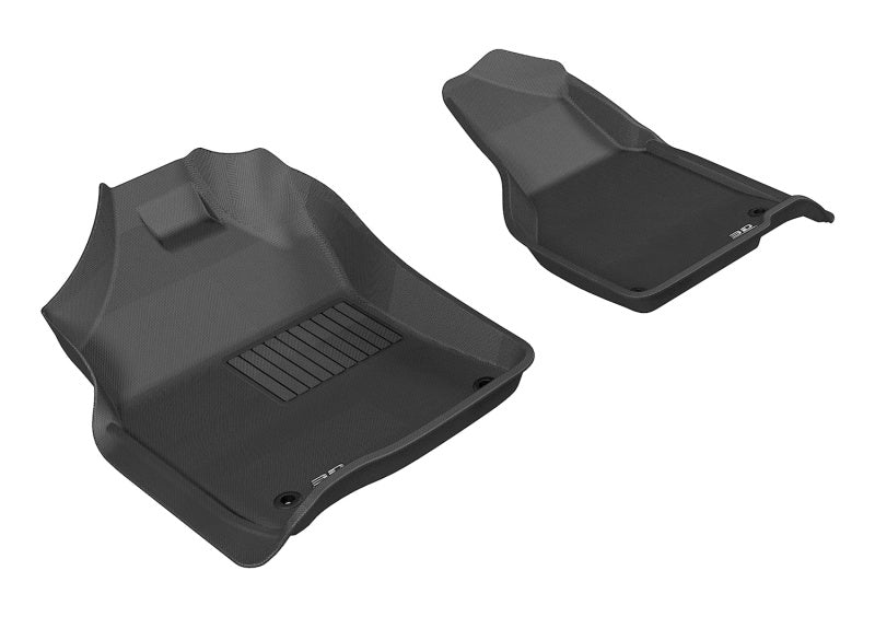 3D MAXpider 2012-2020 Dodge Ram 1500 Reg/Quad 2500/3500 Reg Kagu 1st Row Floormat - Black L1DG01911509