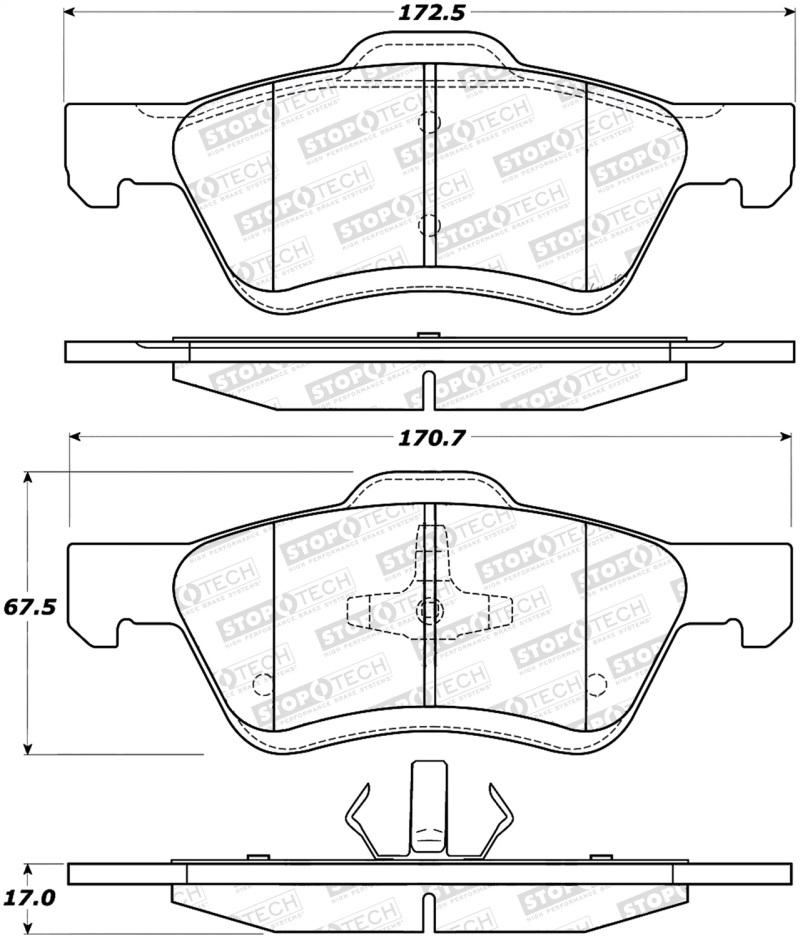 StopTech Street Brake Pads 308.10473 Main Image