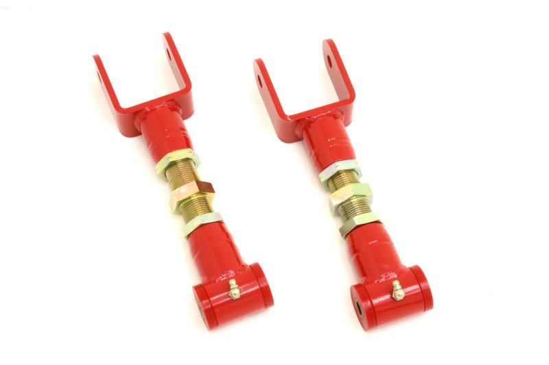 BMR 79-04 Fox Mustang Upper Control Arms On-Car Adj. (Polyurethane) - Red UTCA014R Main Image