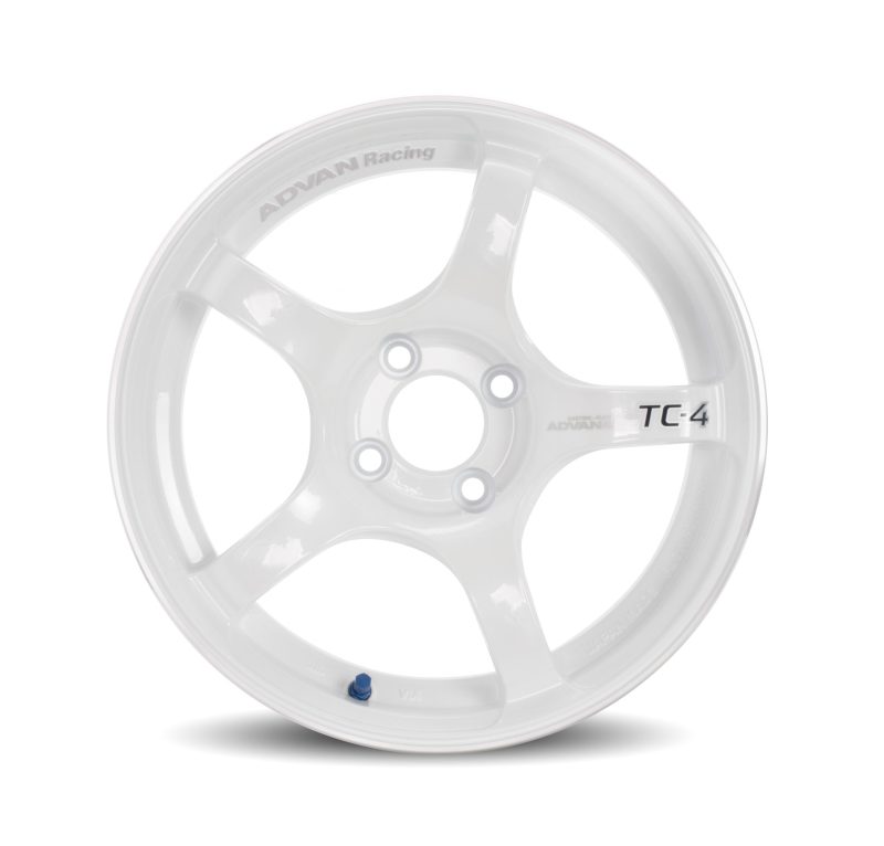 Advan TC4 16x8.0 +38 4-100 Racing White Metallic Wheel (No Ring) YAD6G38AWM