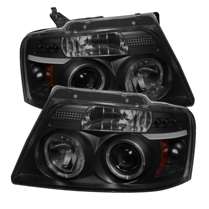 Spyder Ford F150 04-08 Projector Headlights Version 2 LED Halo LED Blk Smke PRO-YD-FF15004-HL-G2-BSM 5078421 Main Image