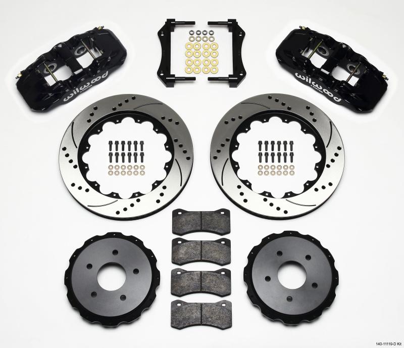 Wilwood AERO4 Rear Kit 14.00in Drilled 97-04 Corvette C5/Z06 05-13 C6 140-11119-D Main Image